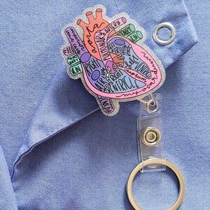 Heart ID, Key, Card Holder for Nurses, Doctors, Nursing Students, Healthcare